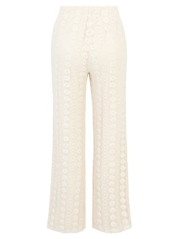 CARTOON Sommerhose mit Lochmuster in Eggnog