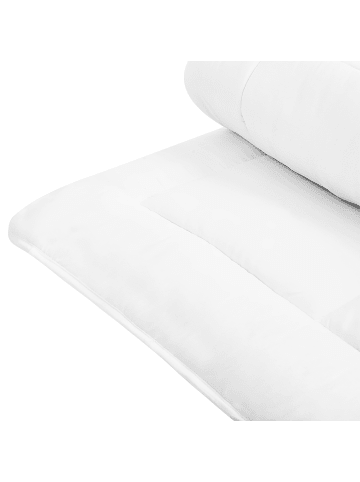 Beliani Bettdecke LEMBERG in Weiß - (W) 220 x (H) 2 x (L) 155 cm