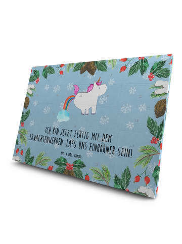 Mr. & Mrs. Panda Tee Adventskalender Einhorn Pupsen mit Spruch in Blau Pastell
