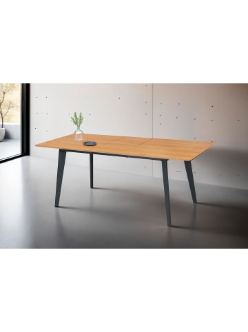byLiving Tisch mit Auszug OKLAHOMA in Eiche natur - 160-200 x 90, H 76 cm