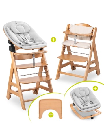 Hauck Beta Plus 5-tlg. Newbornset - Hochstuhl + in braun,grau