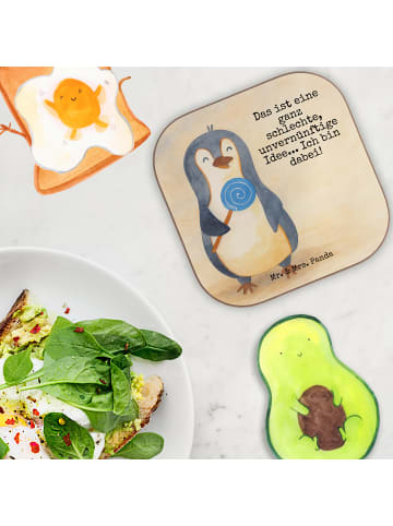 Mr. & Mrs. Panda Tischschoner Pinguin Lolli Design mit Spruch in Weiß