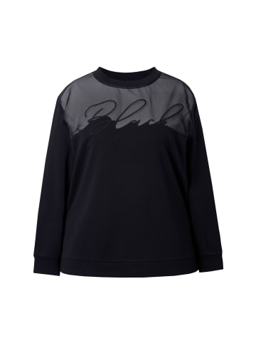 Ulla Popken Sweatshirt in schwarz
