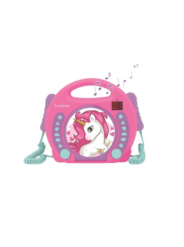 Lexibook Einhorn Tragbarer CD-Player mit 2 Mikrofonen