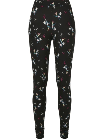 Urban Classics Urban Classics Damen Ladies Soft AOP Leggings in blackfloret