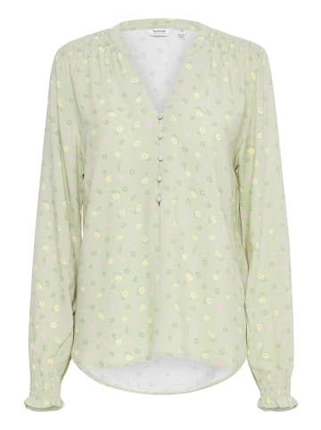 b.young Langarmbluse BYIRINA BLOUSE - 20809749  Damenbluse mit Print in Grün