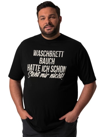 Men Plus Kurzarm T-Shirt in schwarz