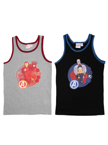 Avengers 2er Pack Marvel The Avengers Unterhemd in grau/schwarz