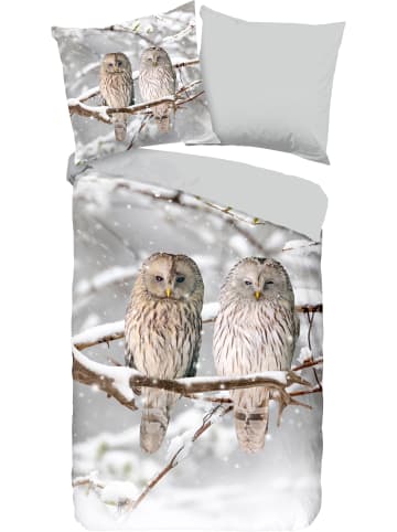 Good Morning Flanell Wendebettwäsche in grau