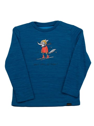 Jack Wolfskin Shirt Skiing Wolf in Blau