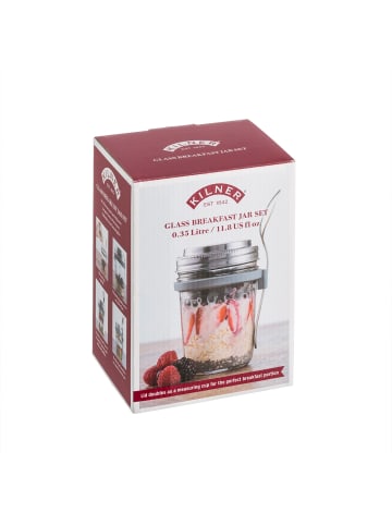 Kilner Frühstücksglas mit Löffel, 350 ml