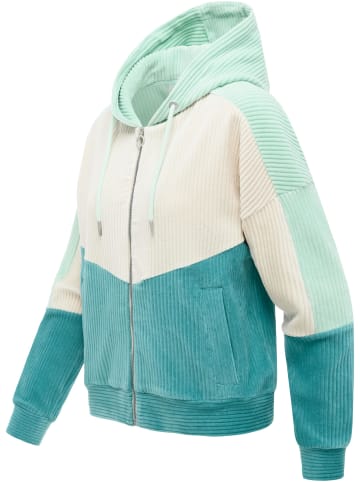ragwear Sweatjacke Queny Sweat Cordy in Teal Green