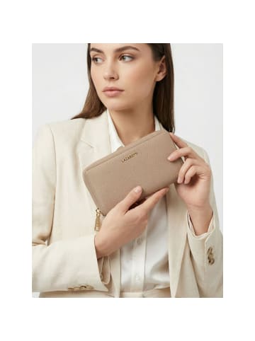 Lazarotti Bologna Leather XL Double Zip-Around Geldbörse RFID Leder 20 cm sand