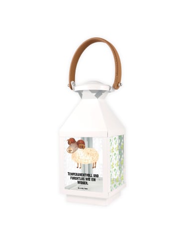 Mr. & Mrs. Panda Laterne Sternzeichen Widder mit Spruch in Transparent