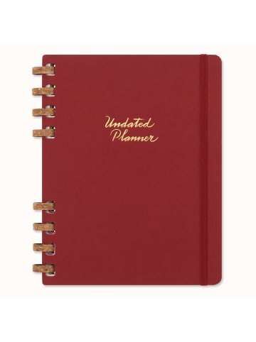 Moleskine Undatierter Life Kalender mit Spiralbindung in CRUSH CHERRY RED