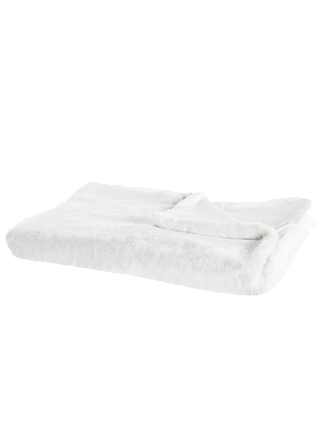 Beliani Kuscheldecke CHAAB in Weiß - (W) 200 x (H) 2 x (L) 220 cm