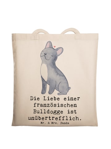 Mr. & Mrs. Panda umhängebeutel Französische Bulldogge Liebe mit ... in Creme
