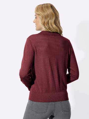 Sieh an! Polopullover in bordeaux