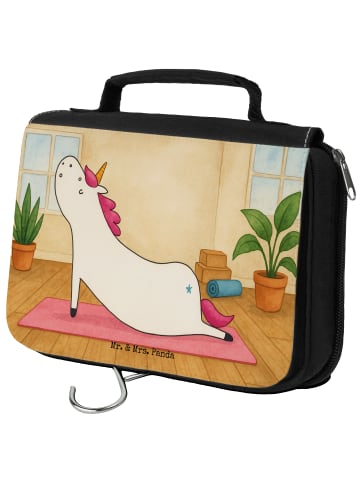 Mr. & Mrs. Panda Kulturtasche Einhorn Yoga Design ohne Spruch in Weiß