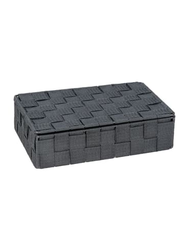 Wenko Badorganizer ADRIA, 4 Fächer in Schwarz, (B) 17 x (H) 7,5 x (L) 26 cm