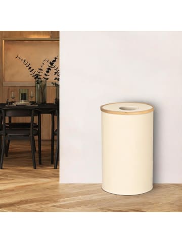 relaxdays Pfandflaschen Sammelbehälter in Beige - 100 l