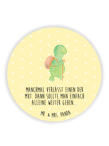 Mr. & Mrs. Panda magnet Schildkröte Wanderer mit Spruch in Gelb Pastell