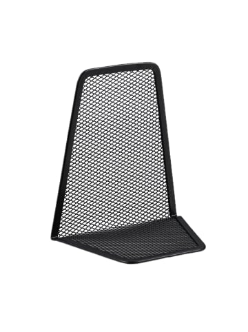 relaxdays 2x Buchstütze in Schwarz - (B)12,5x (H)14,5 x (T)9 cm