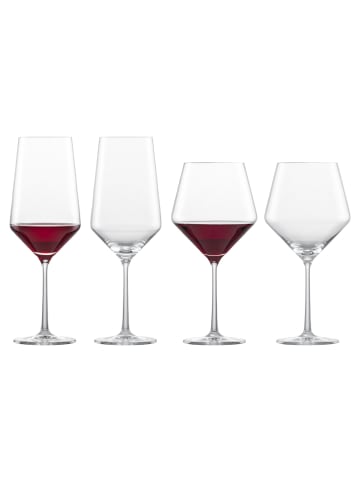 Zwiesel Glas 4er Set Bordeaux und Burgunder Gläser Pure transparent in transparent