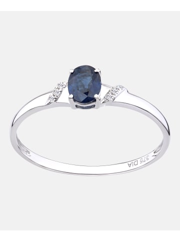 Diamant L'éternel Verlobungsring aus 375 Weißgold mit Diamant mit Saphir
