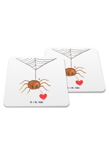 Mr. & Mrs. Panda Coaster Spinne Agathe Liebe ohne Spruch in Weiß