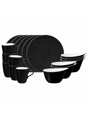 Seltmann Weiden 18er Set Frühstücks-Set Life Fashion in Glamorous Black