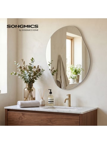 SONGMICS Spiegel Aileas in Gelb - (B)45 x (H)0.3 x (T)60 cm
