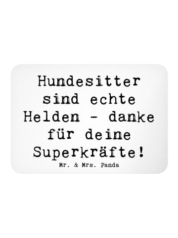 Mr. & Mrs. Panda magnet Spruch Hundesitter Helden mit Spruch in Weiß