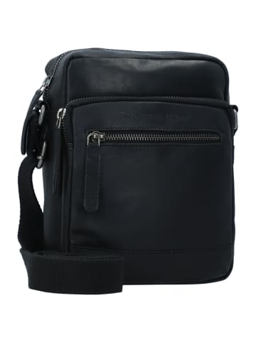 The Chesterfield Brand Wax Pull Up Umhängetasche Leder 17 cm in schwarz