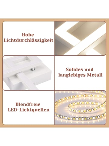 ZMH Deckenleuchte LED in weiß 24W 4000K neutralweiß Modern