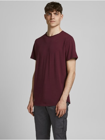 Jack & Jones Basic T-Shirt Rundhals Kurzarm JJEBASHER in Rot