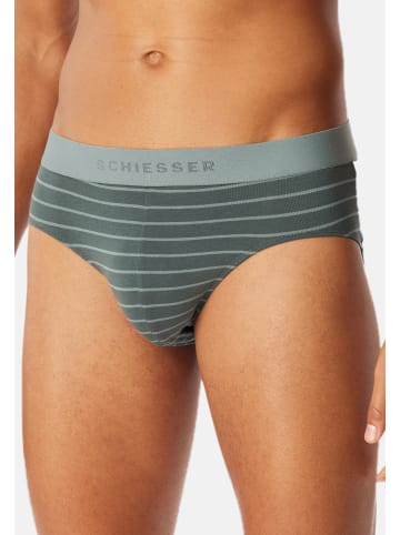 Schiesser Rio Slip / Unterhose 95/5 Cotton in Dunkelblau / grün