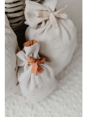 leevje Musselin Geschenksäcke 3er Set 'christmas' in beige