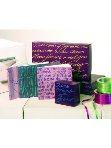 edding Fasermaler edding 1200 colourpen 1mm metallic Packung mit 6 Farben Blechschachtel