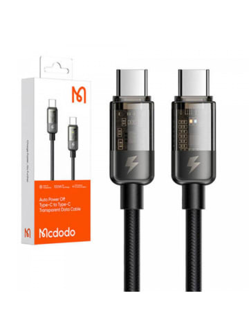 Mcdodo Schnellladekabel USB-C zu USB-C PD 100W, 1,8m in Schwarz in Schwarz