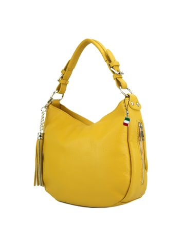 Florence Florence Schultertasche, Shopper Leder gelb ca. 30cm