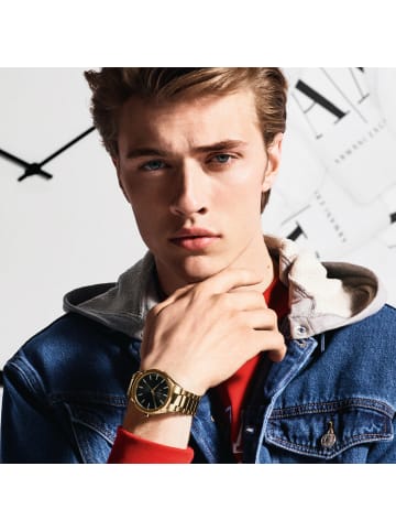 Armani Exchange Analoguhr für Herren in gold