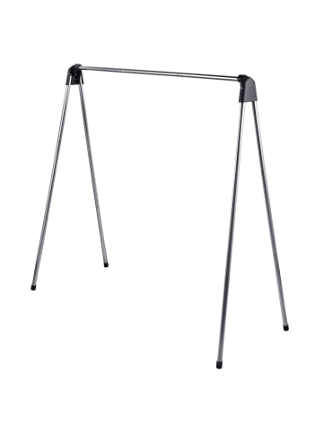 relaxdays Wäscheständer in Silber - (B)123,5 x (H)122 x (T)49 cm