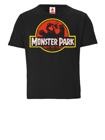 Logoshirt T-Shirt Sesamstrasse Krümelmonster Monster Park in schwarz