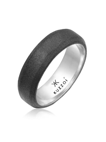 KUZZOI Ring für Herren in silber