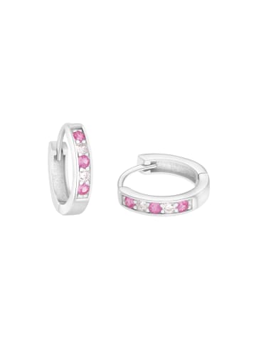 Amor Creolen Silber 925, rhodiniert in Pink