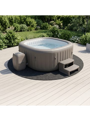 relaxdays Poolunterlage in Schwarz - Ø 4 m