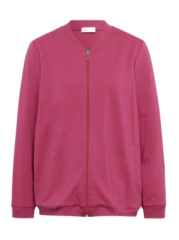 GOLDNER Kurzgröße:  Langarm Baumwolljäckchen in bordeaux