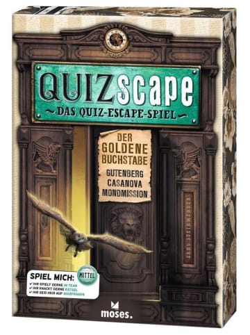 moses. QUIZscape Der goldene Buchstabe | Gutenberg, Casanova, Mondmission