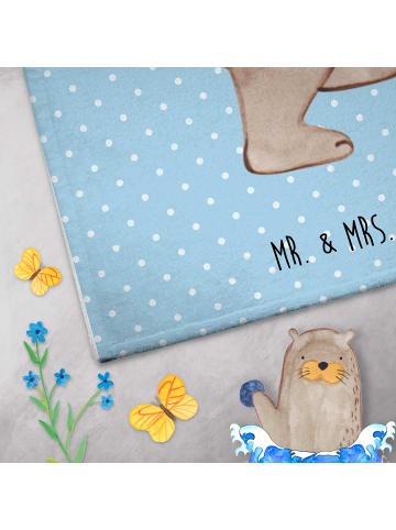 Mr. & Mrs. Panda Handtuch Gäste-WC Papa Bär ohne Spruch in Blau Pastell